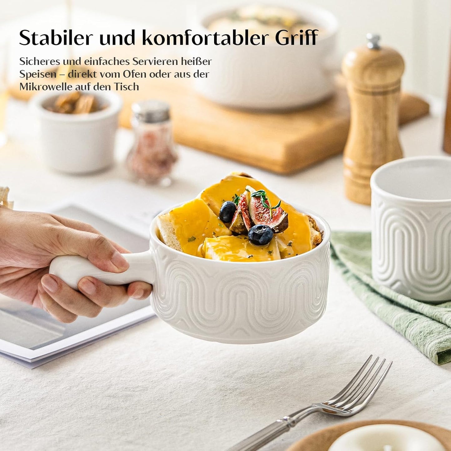 Suppenschüssel-Set mit Griff, 18oz