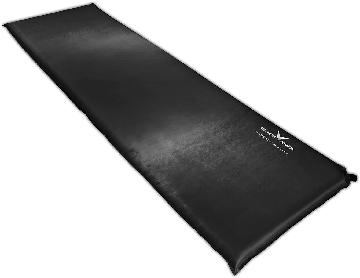 Selbstaufblasbare Isomatte, 10 cm Schwarz