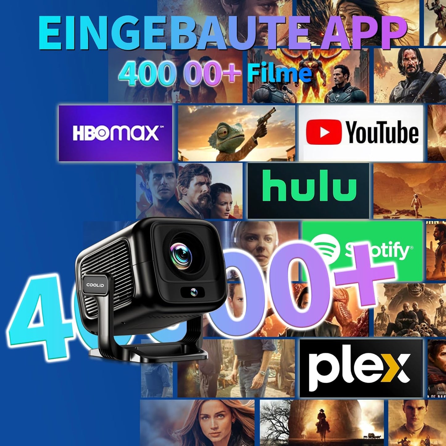 4K Autofokus Projektor C3 mit 5G WiFi und BT 5.4, Black-C3