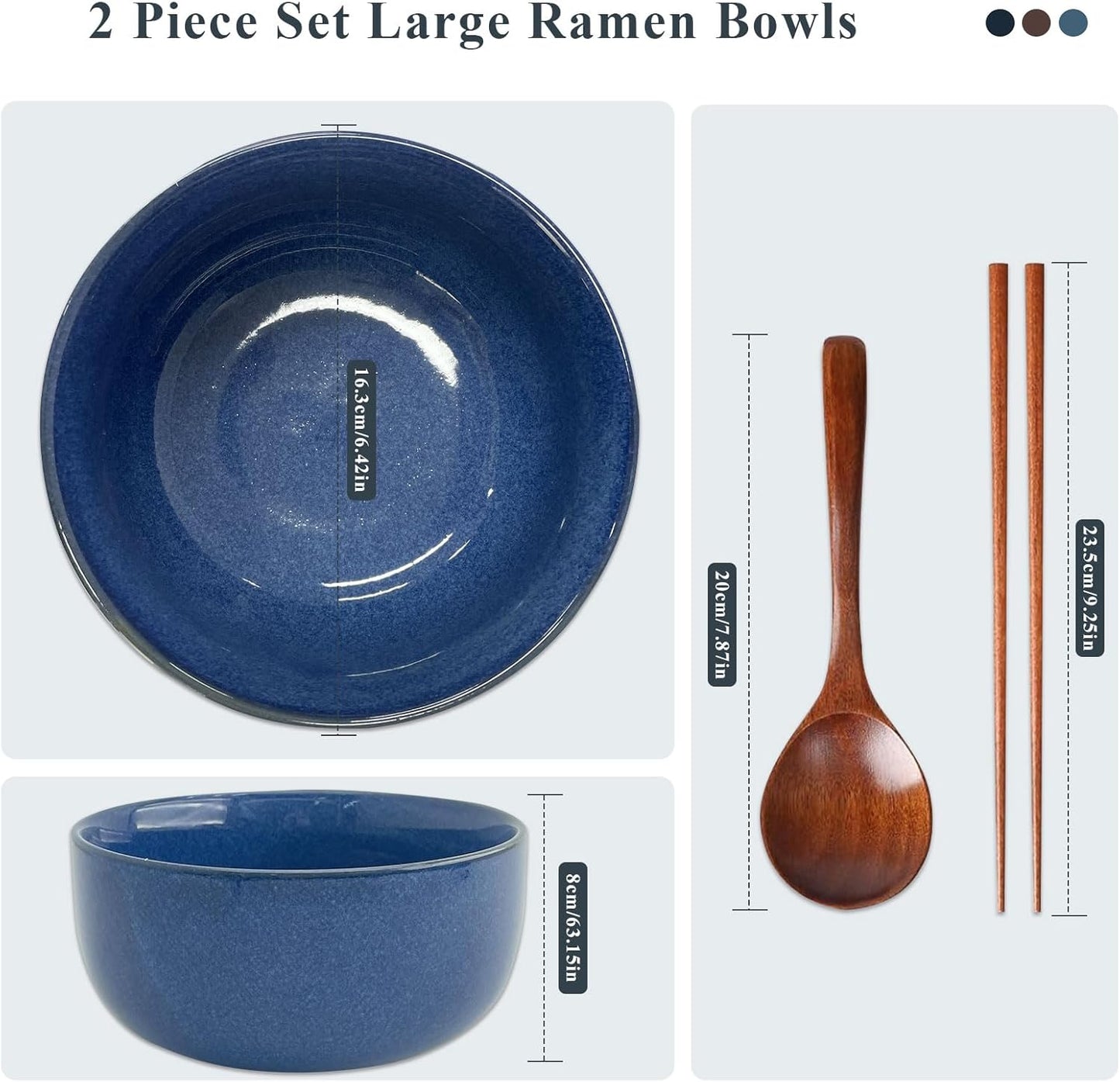 2er-Set Ramen-Schüsseln, Glasur.