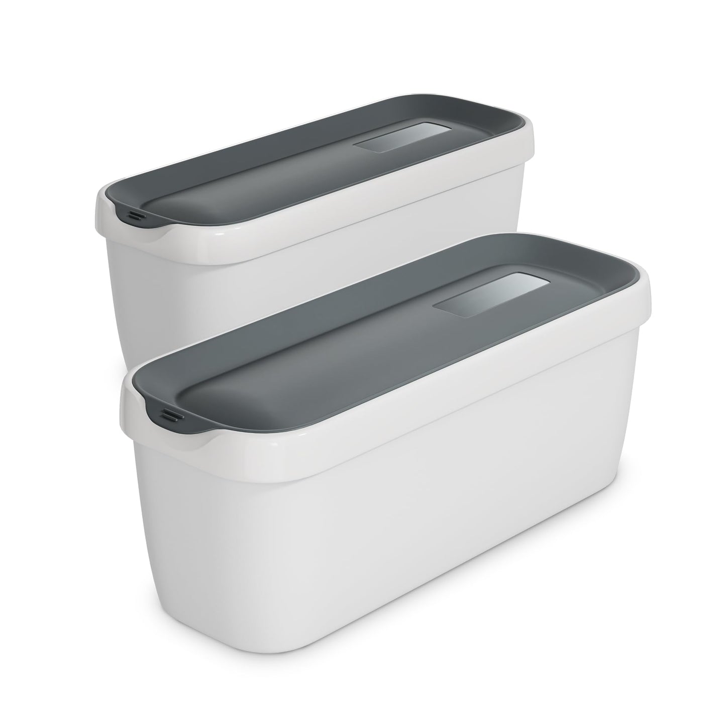 2er-Set Eisbehälter für Speiseeis, 2x1,5L Behälter