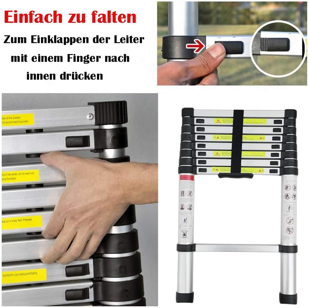 Teleskopleiter 2,6 m, 2.6m Gerade Leiter