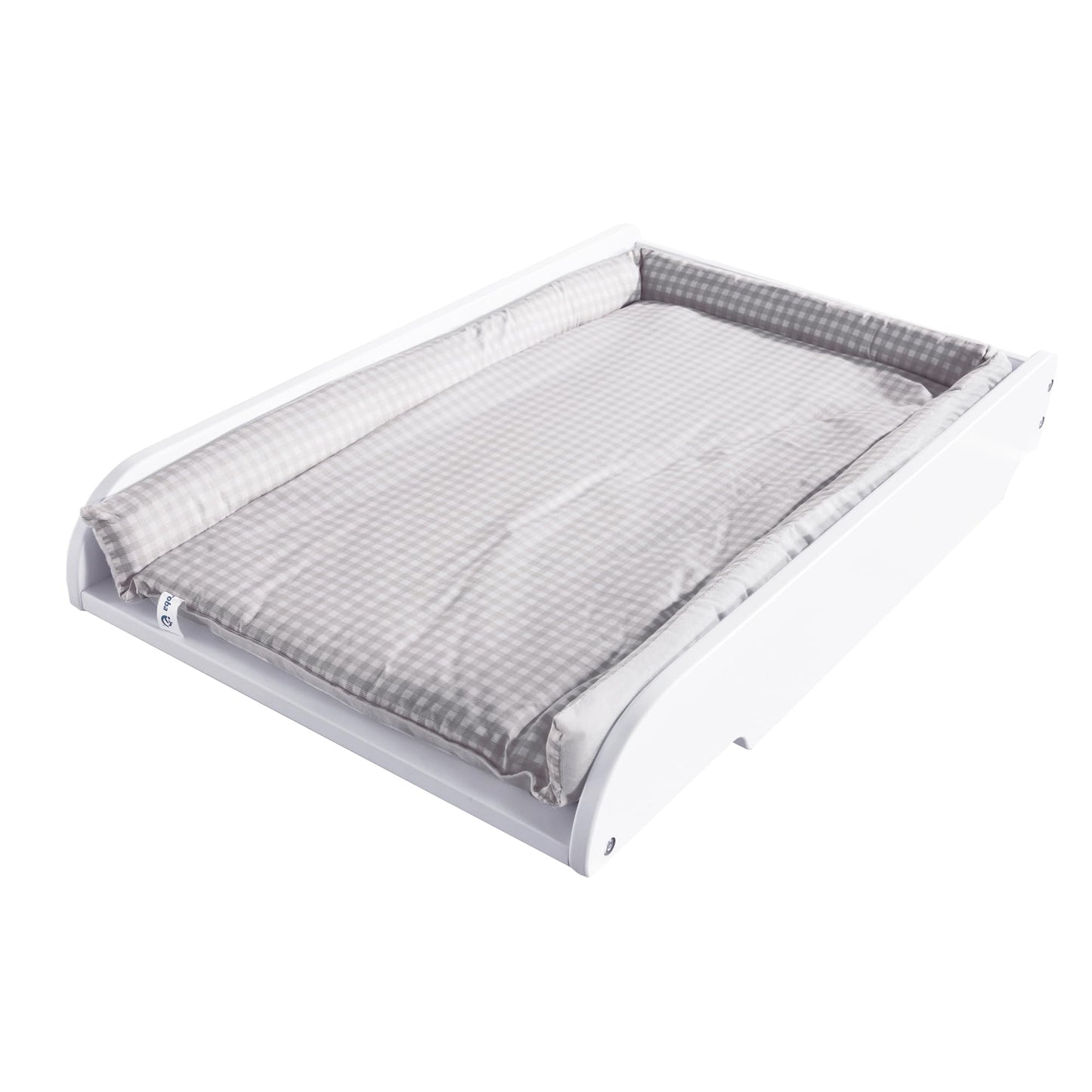 Wickelplatte mit Wickelauflage für Babybetten, Weiss / Adam & Eule