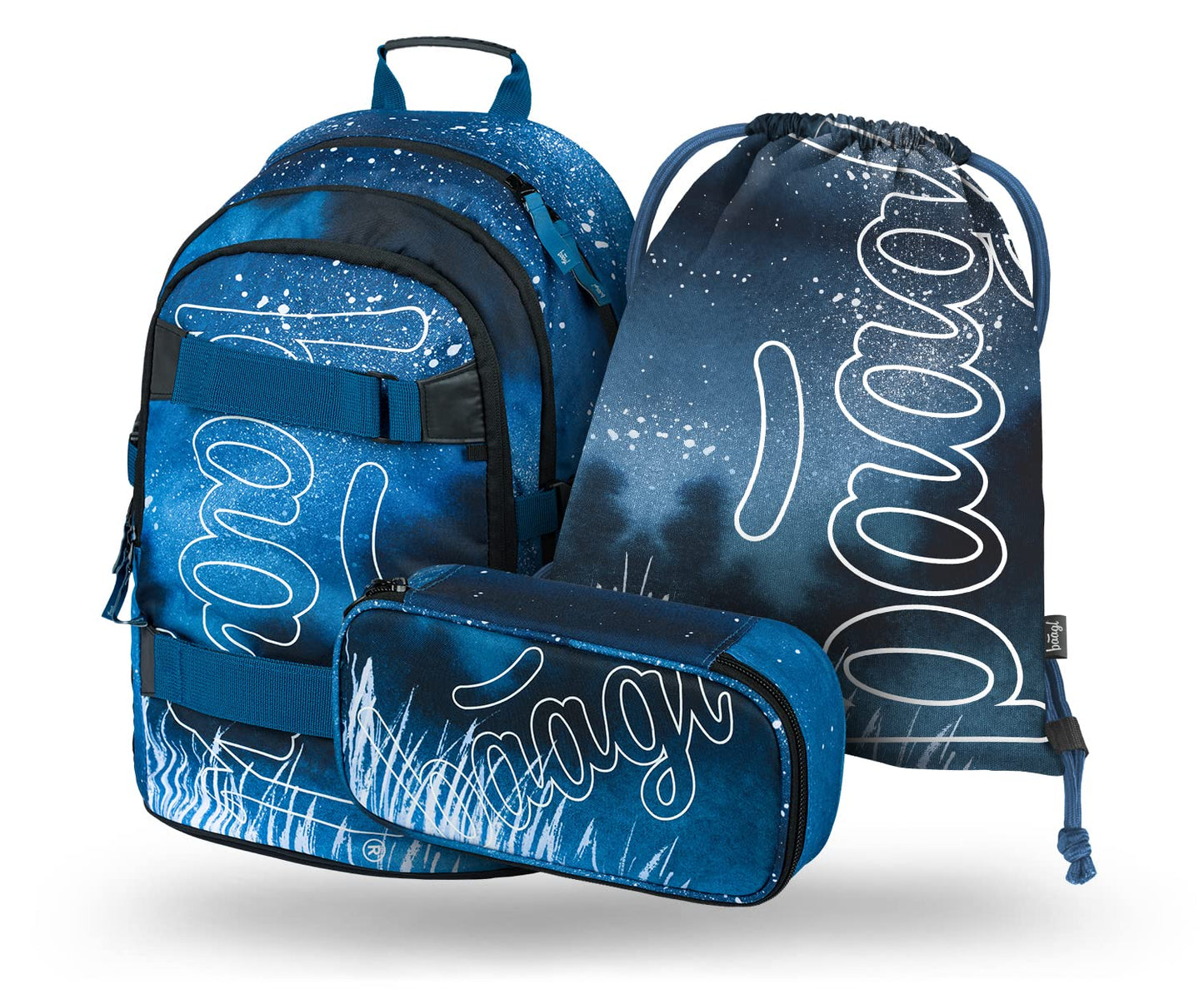 Schulrucksack-Set, Skate Steel