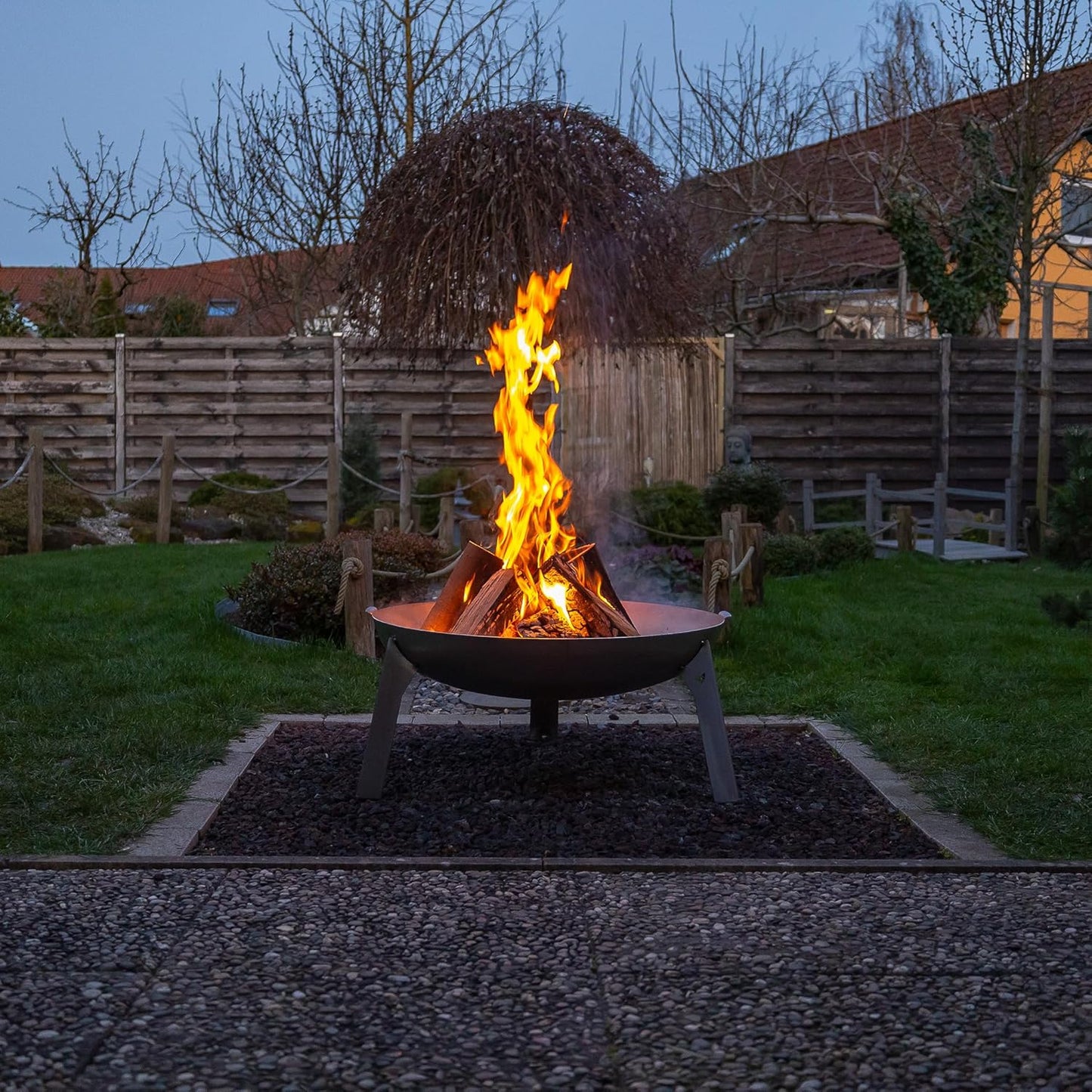 Feuerschale 3 Pod, 65 cm, Feuerschale Stahl