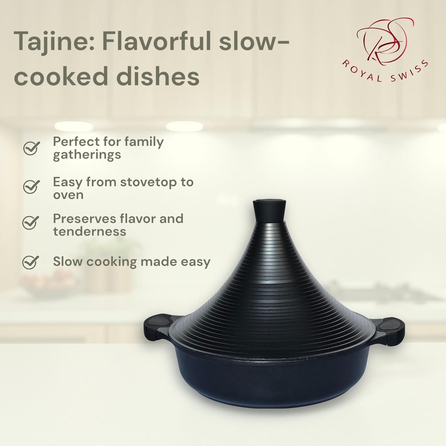 Tajine, Schwarz 28 cm