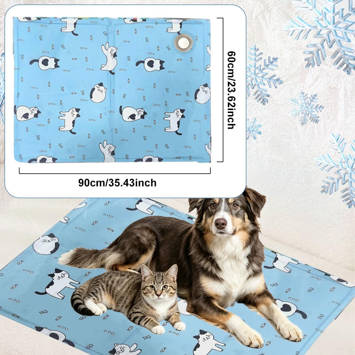 Kühlmatte für Hunde und Katzen, 60 x 90 cm, hbxm-60*90cm