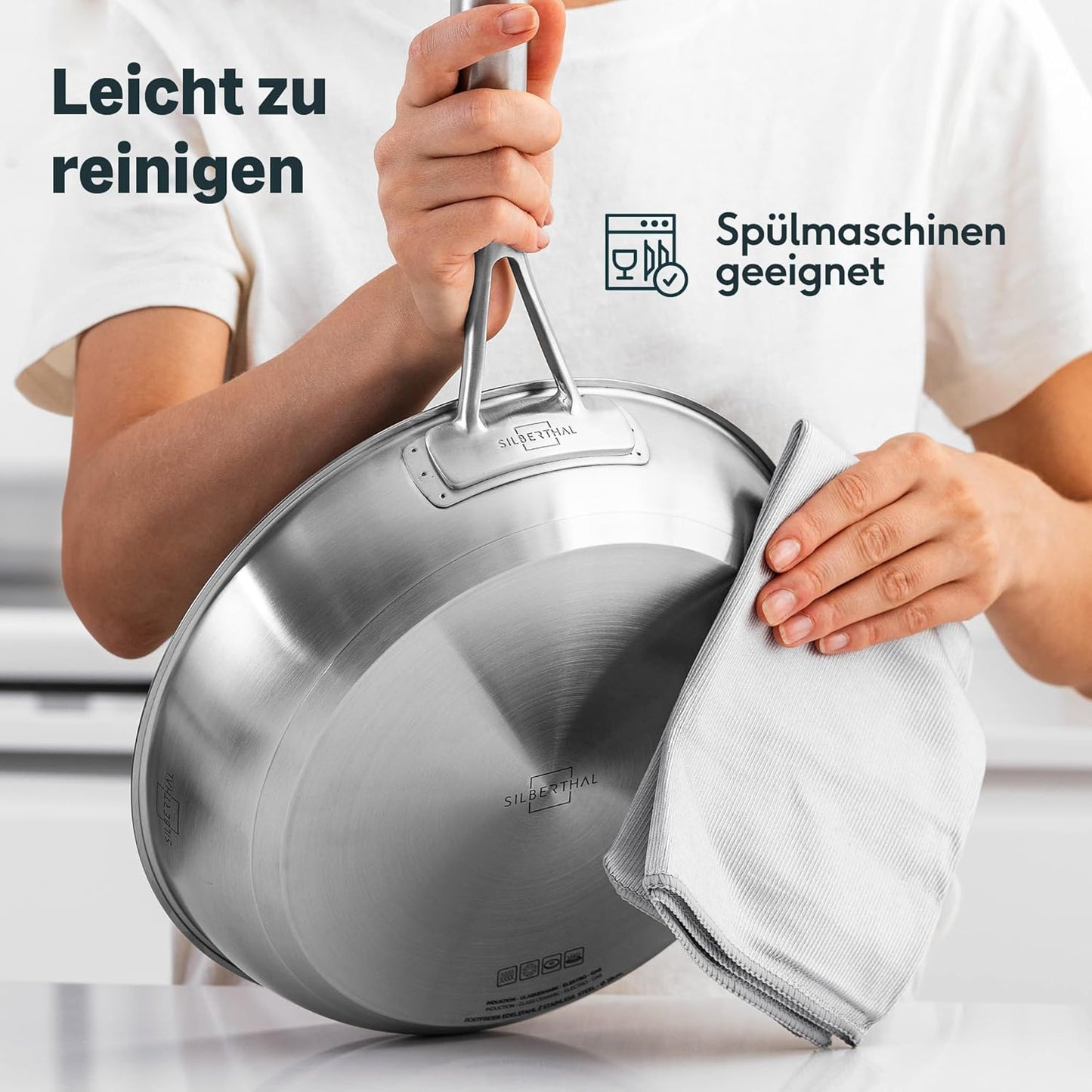3-teiliges Pfannen-Set, Unbeschichtet 3er Set | 20, 24 + 28cm