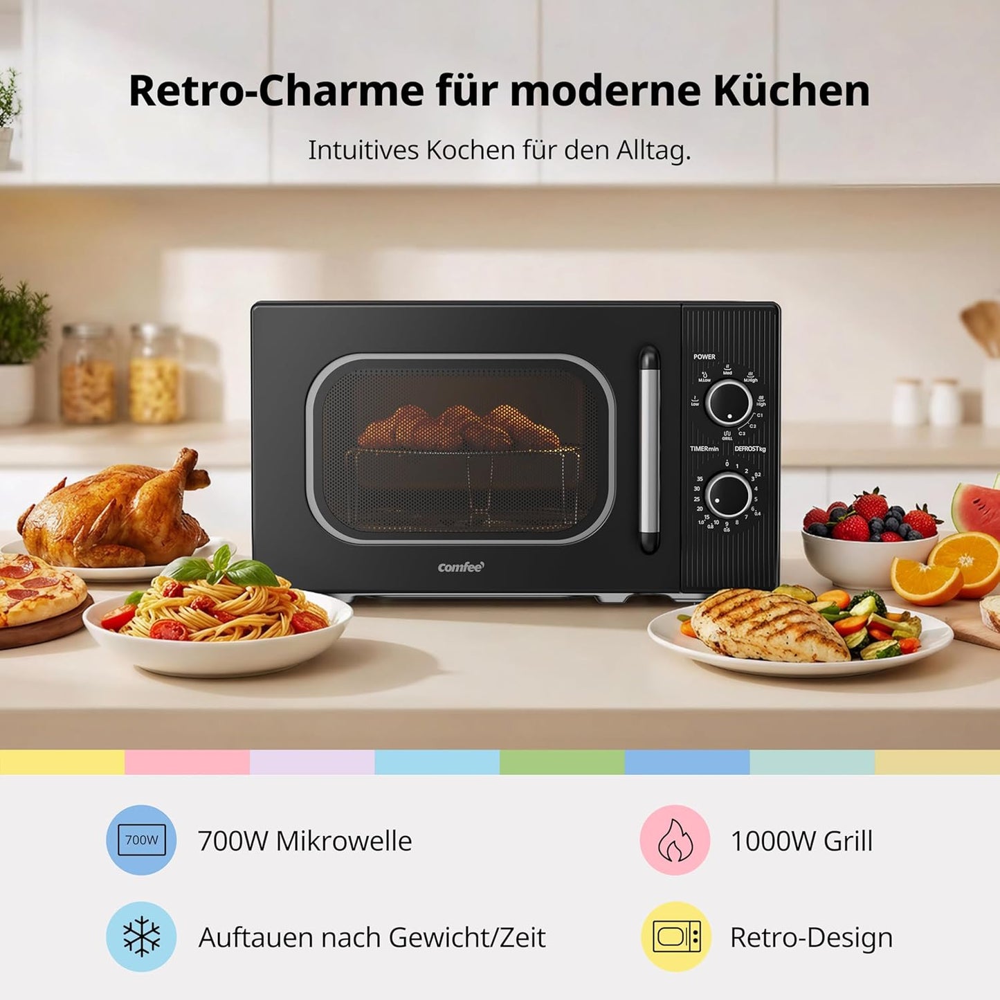 Mikrowelle mit Grillfunktion, 20 l Grill
