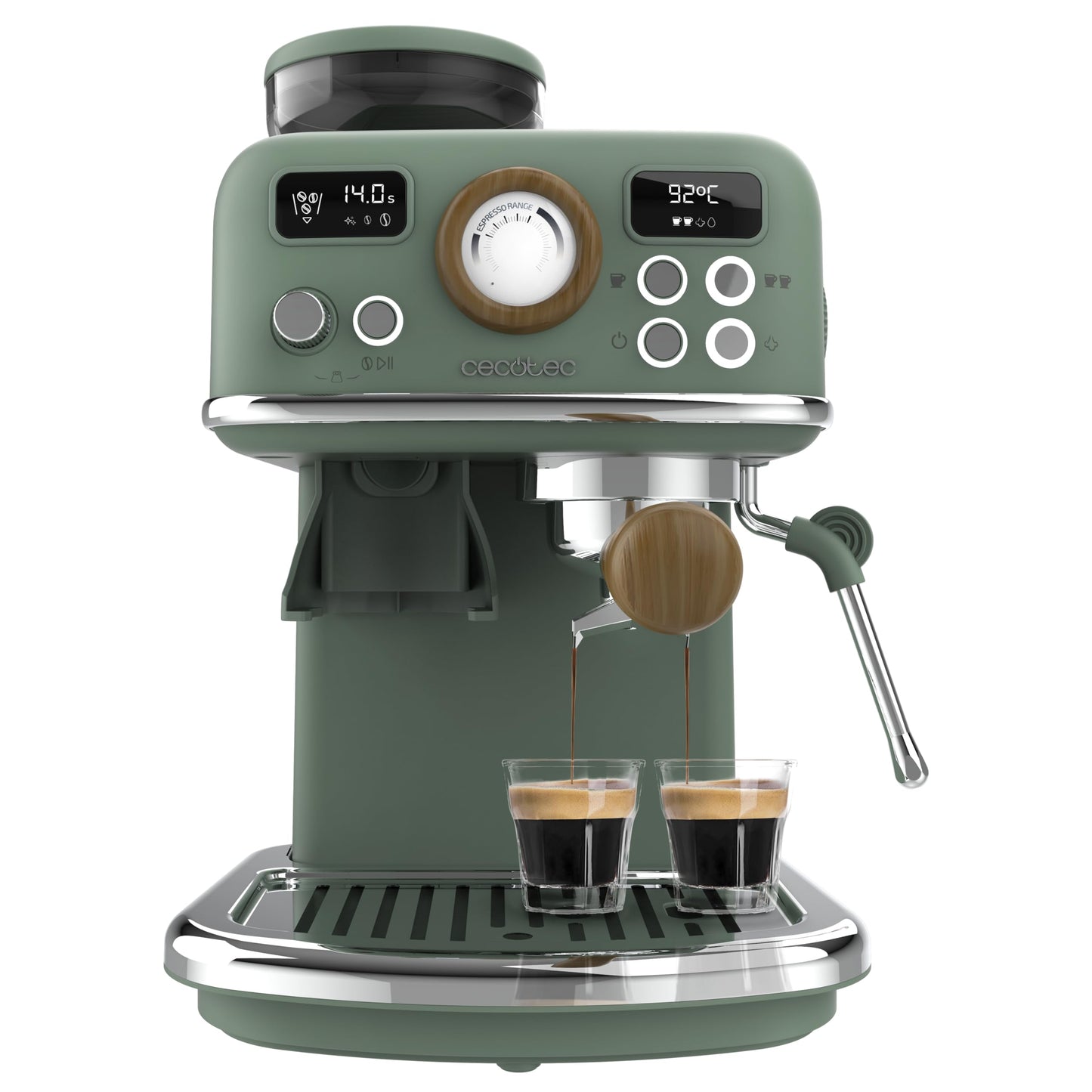 Espressomaschine mit Mahlwerk und Milchschäumer