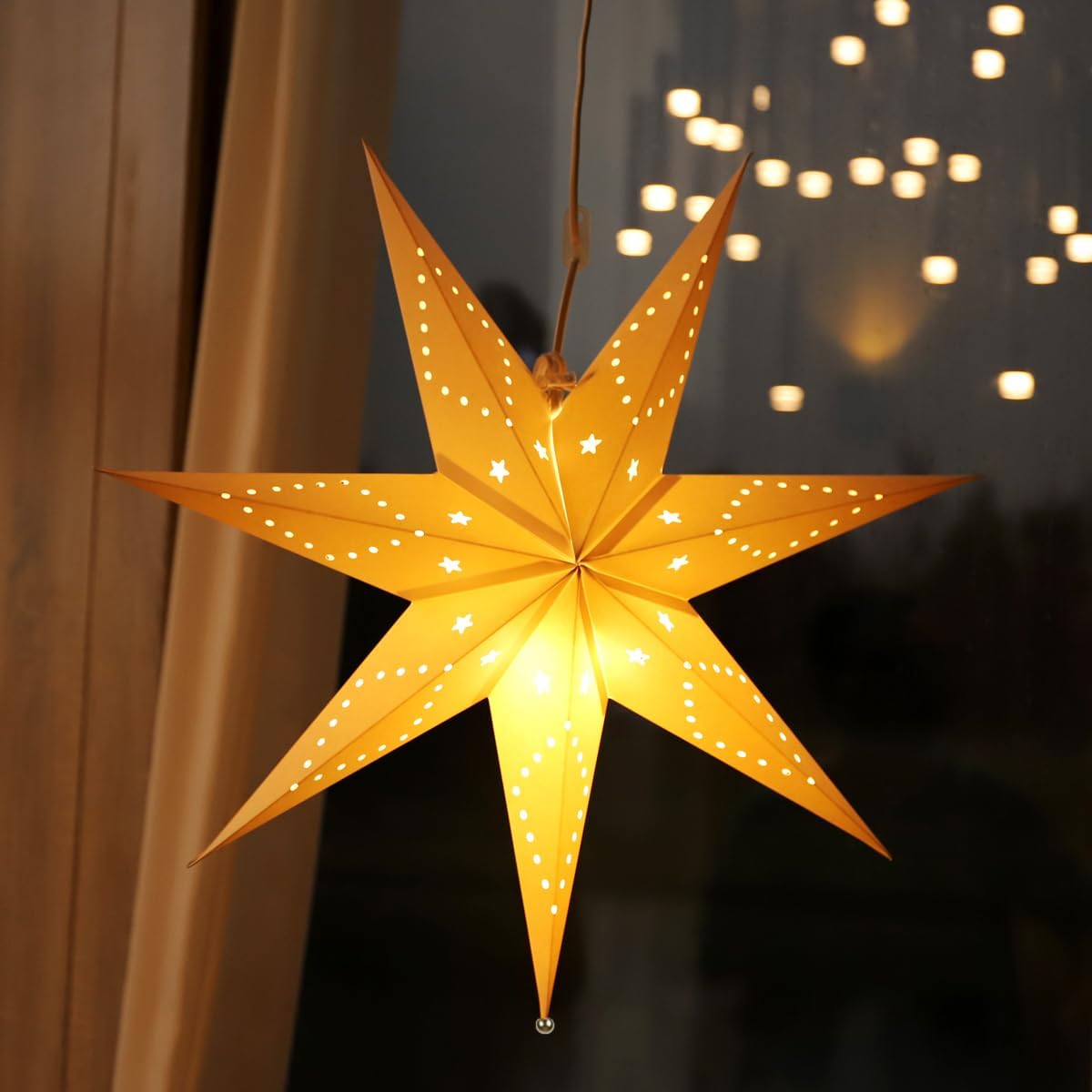 LED Papierstern, Warmweiss 55cm