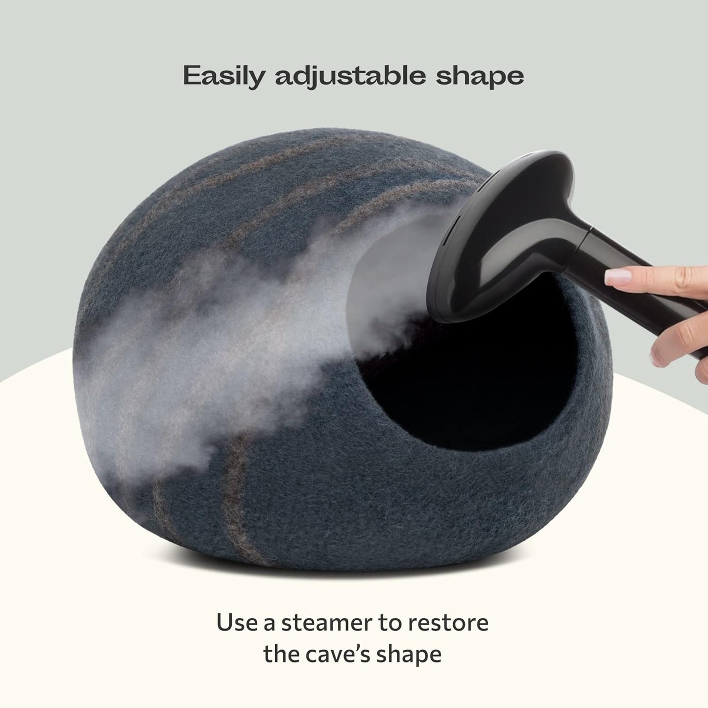 2-in-1 Katzenhöhle und Katzenbett, Slate Grey L