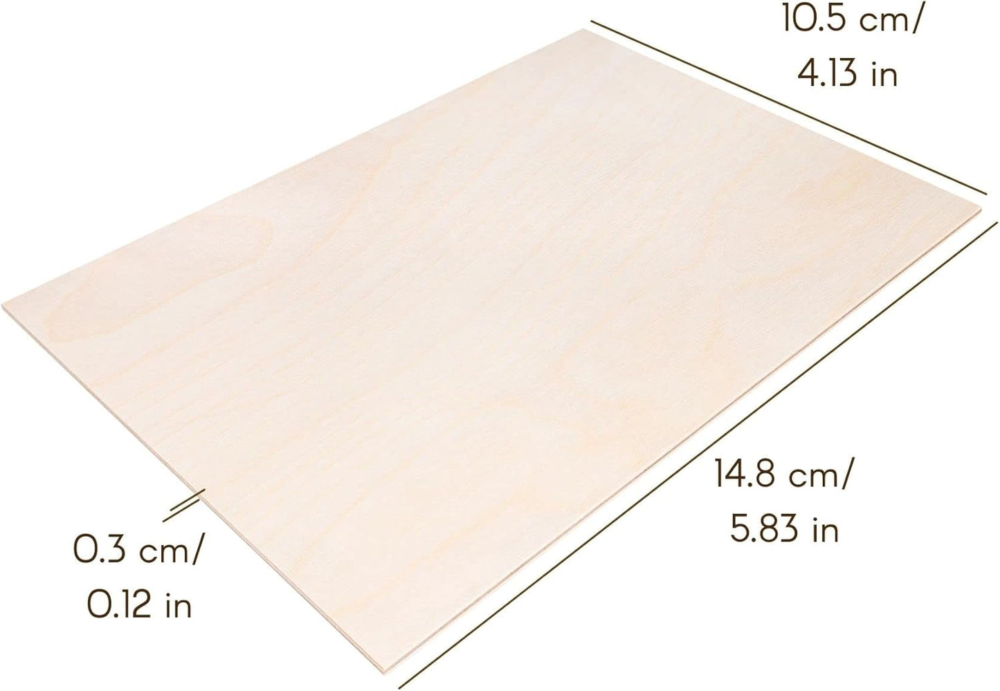 Sperrholzplatten A6-Format für Bastelarbeiten (60 Stück), A6 - 3 mm (60er Pack)