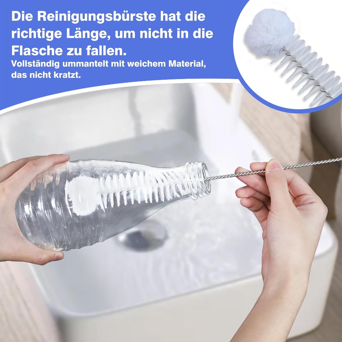 Flaschenhalter Abtropfgestell für SodaStream/Emil Flaschen, Silber 4-Loch