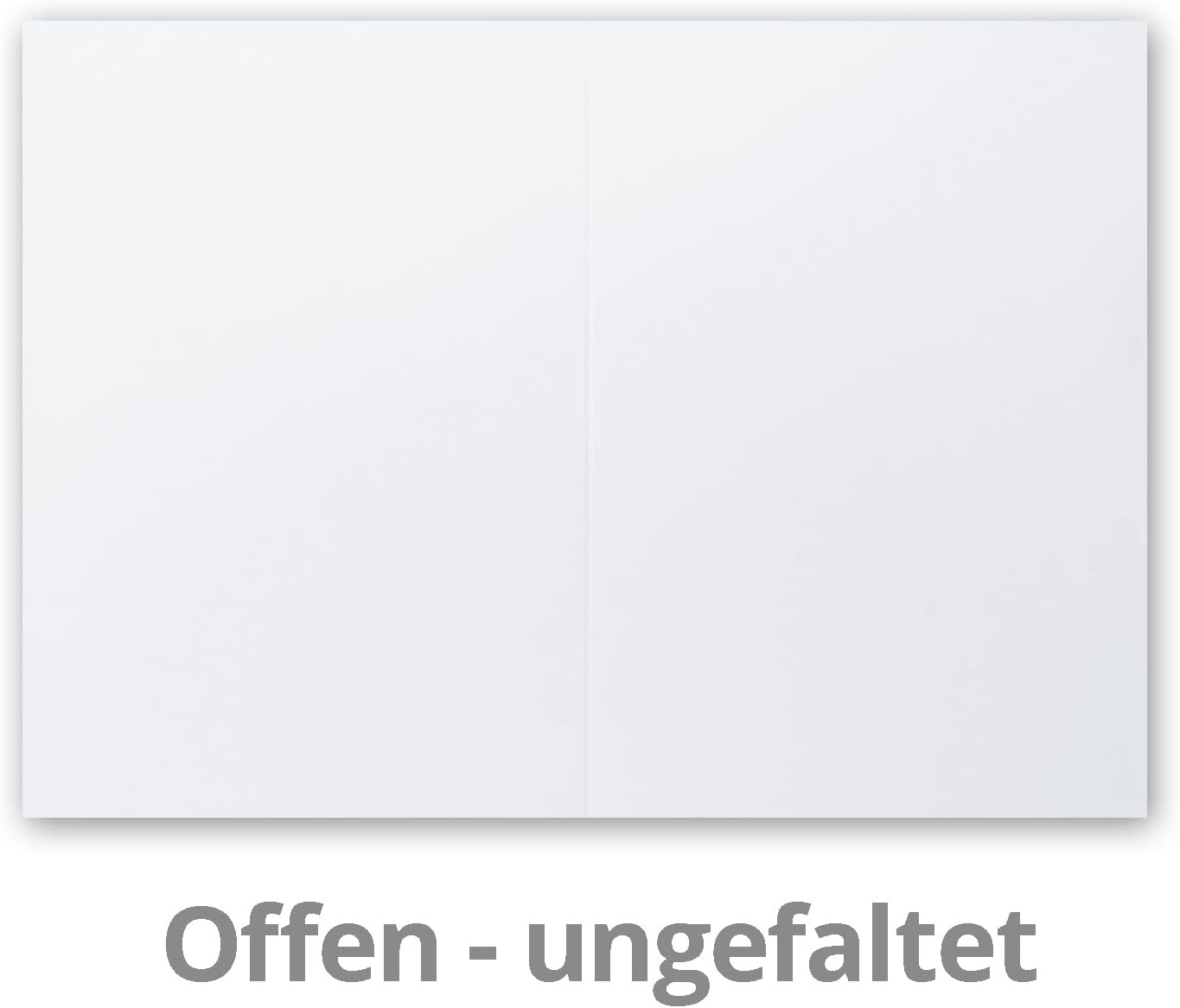 100 Faltkarten DIN A5 Blanko, 100 Karten 10-Kristallweiss