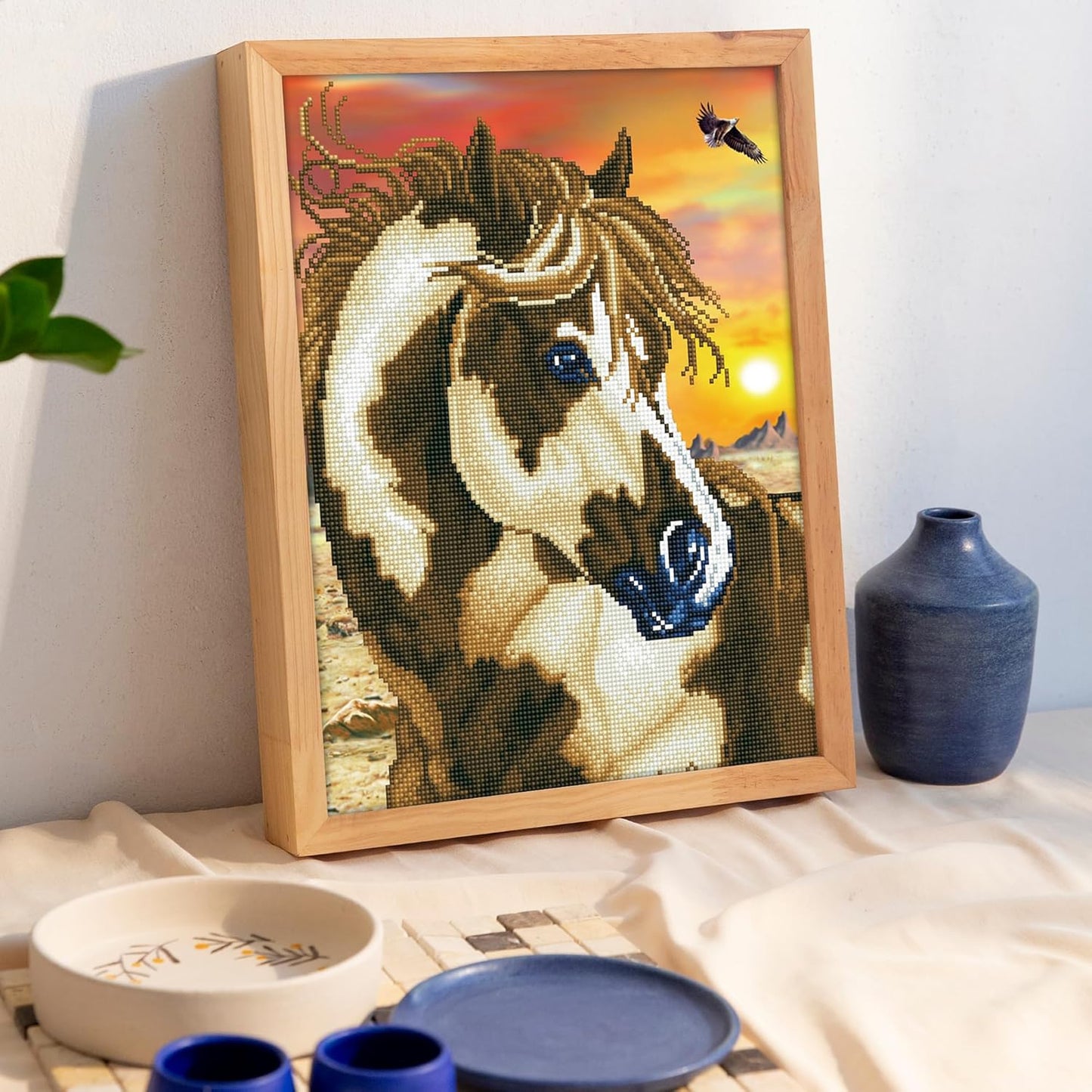 Diamond Painting Wildpferd, 35,5 x 45,7 cm Bunt