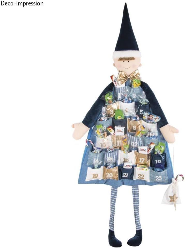 Adventskalender zum Befüllen, Royalblau