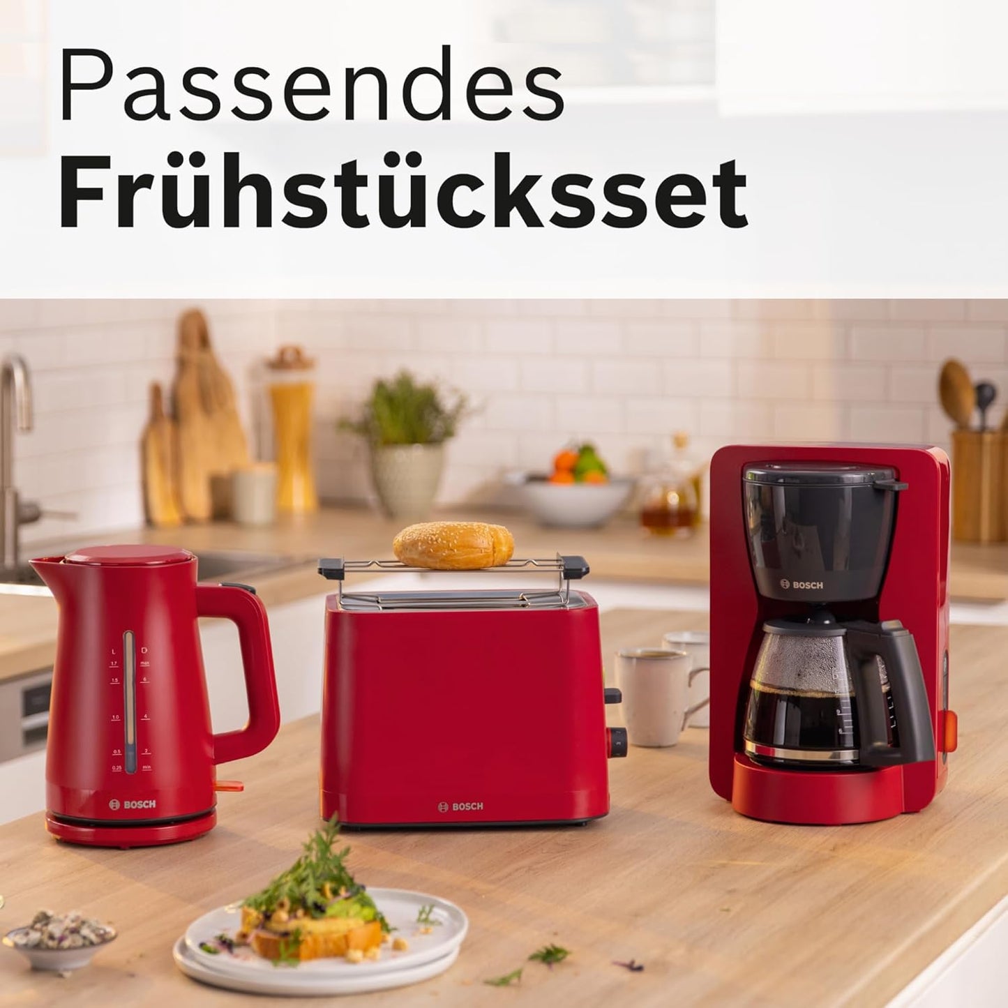 Filterkaffeemaschine My Moment, Entkalkungsfunktion Aromastufe Rot