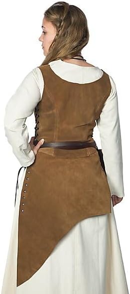 Mieder mit Rock für LARP und Cosplay, XL Hellbraun