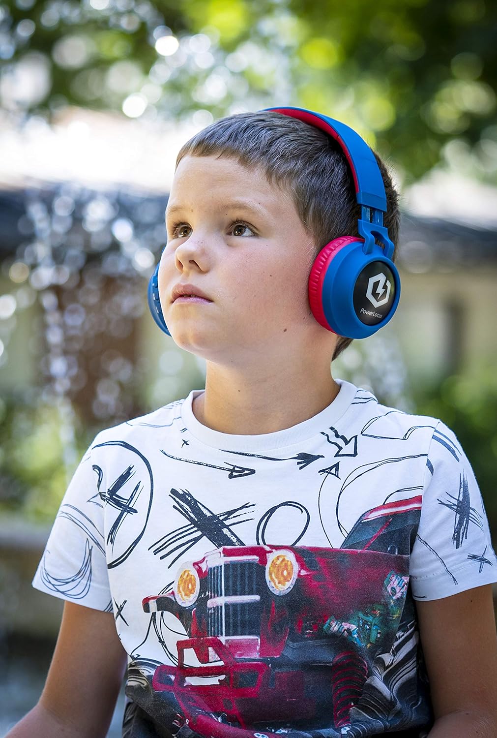 Kinderkopfhörer Bluetooth, Blau/Rot-N