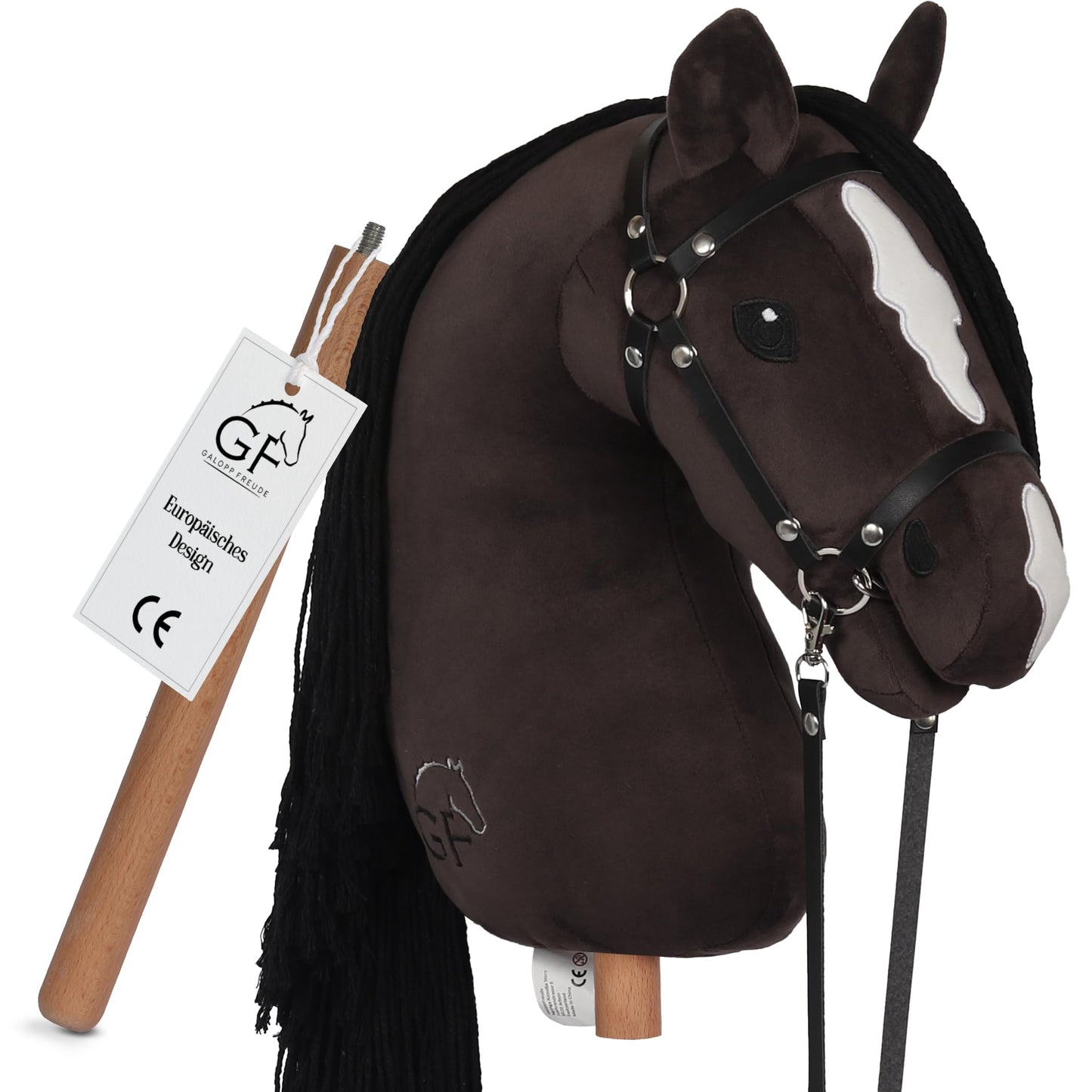 Hobby Horse Steckenpferd Braunschecke mit Zubehör