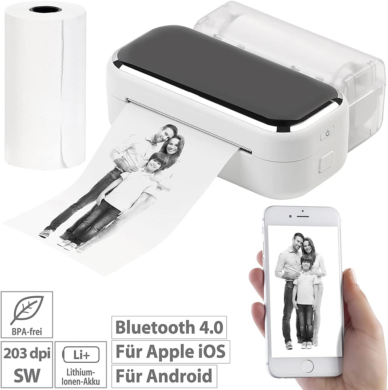 Mobiler XL Akku-Foto-Thermodrucker