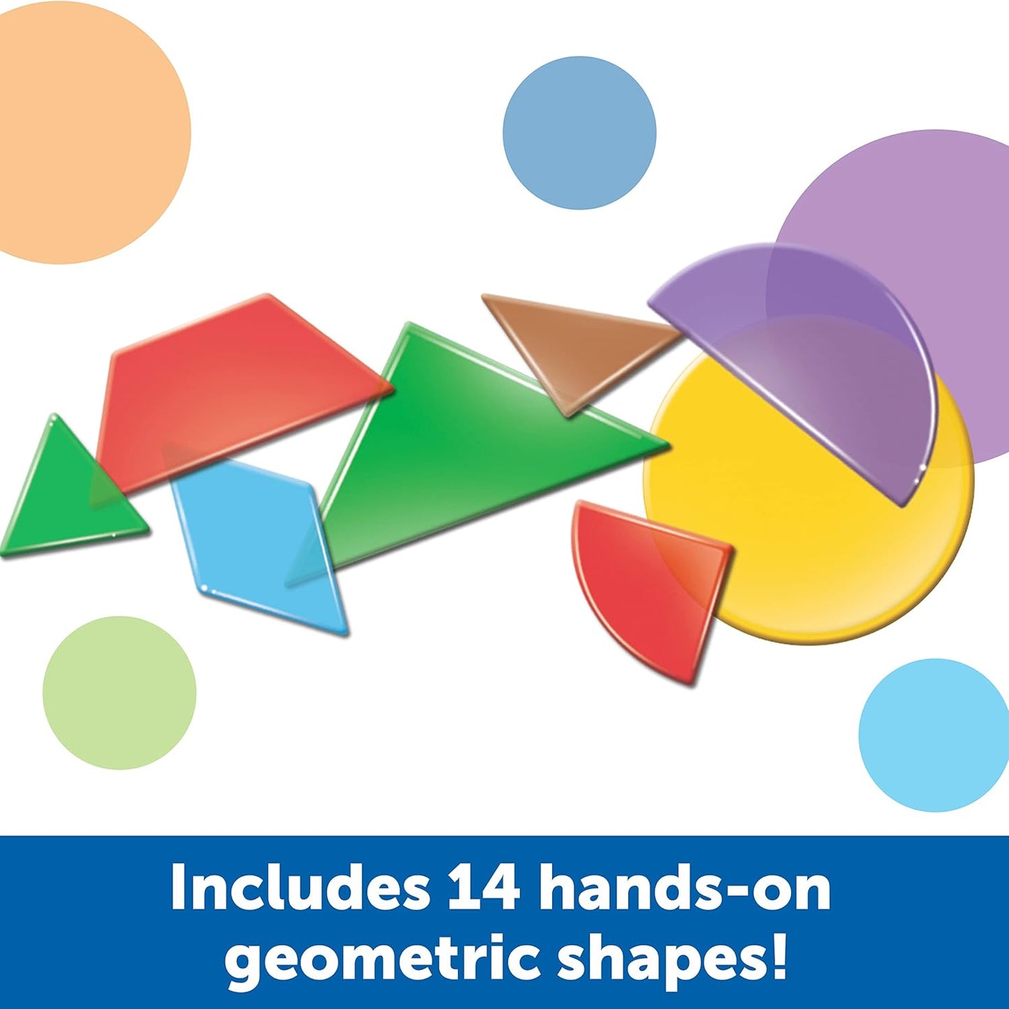 Transparente Geometrie-Formen-Set, Single