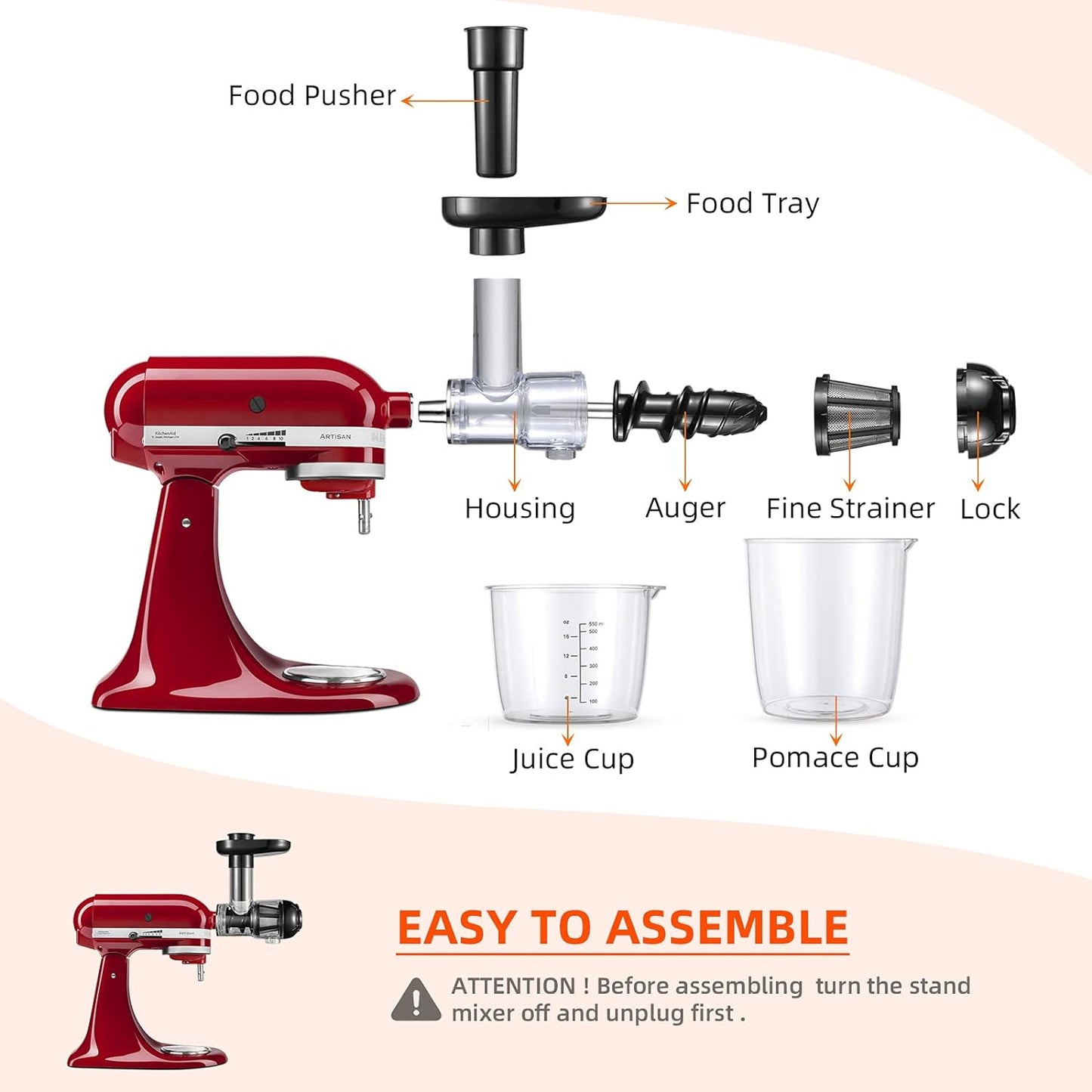 Entsafter Aufsatz für KitchenAid