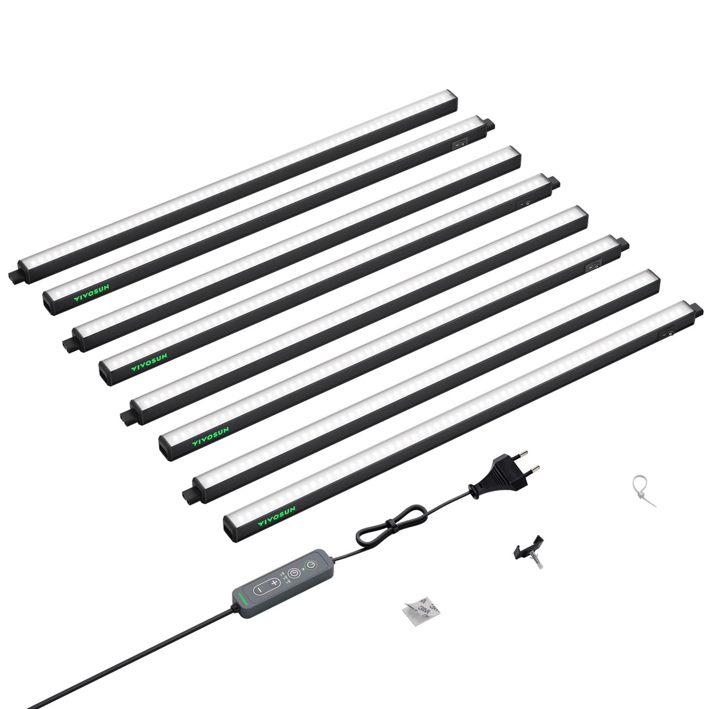 8er-Set T5 LED-Pflanzenlampen mit Timer & Dimmer, 60cm-8er Set