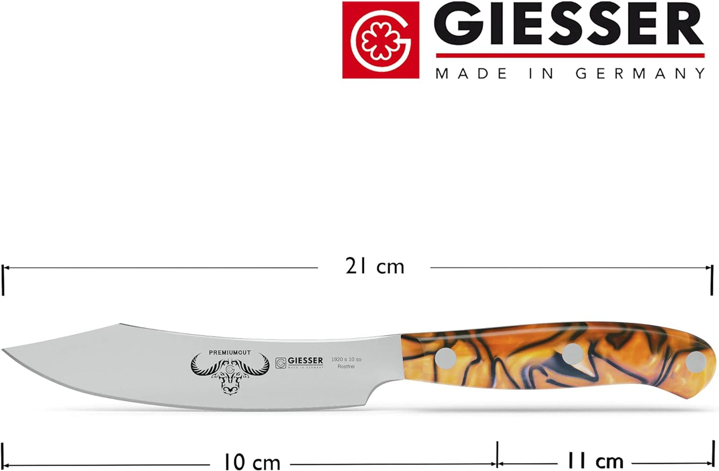 Spickmesser, 10 cm Spickmesser, Spicy Orange