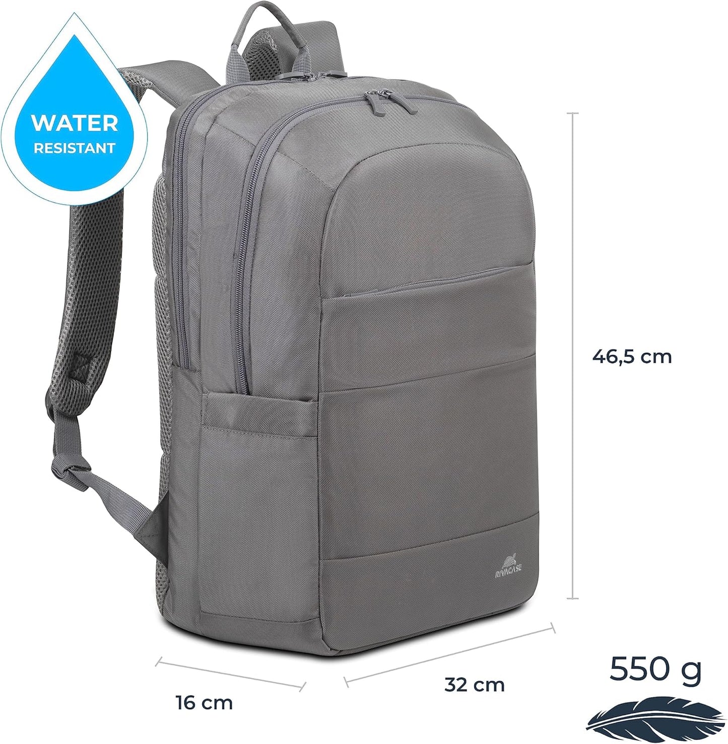 17,3' Laptop-Rucksack, Grau