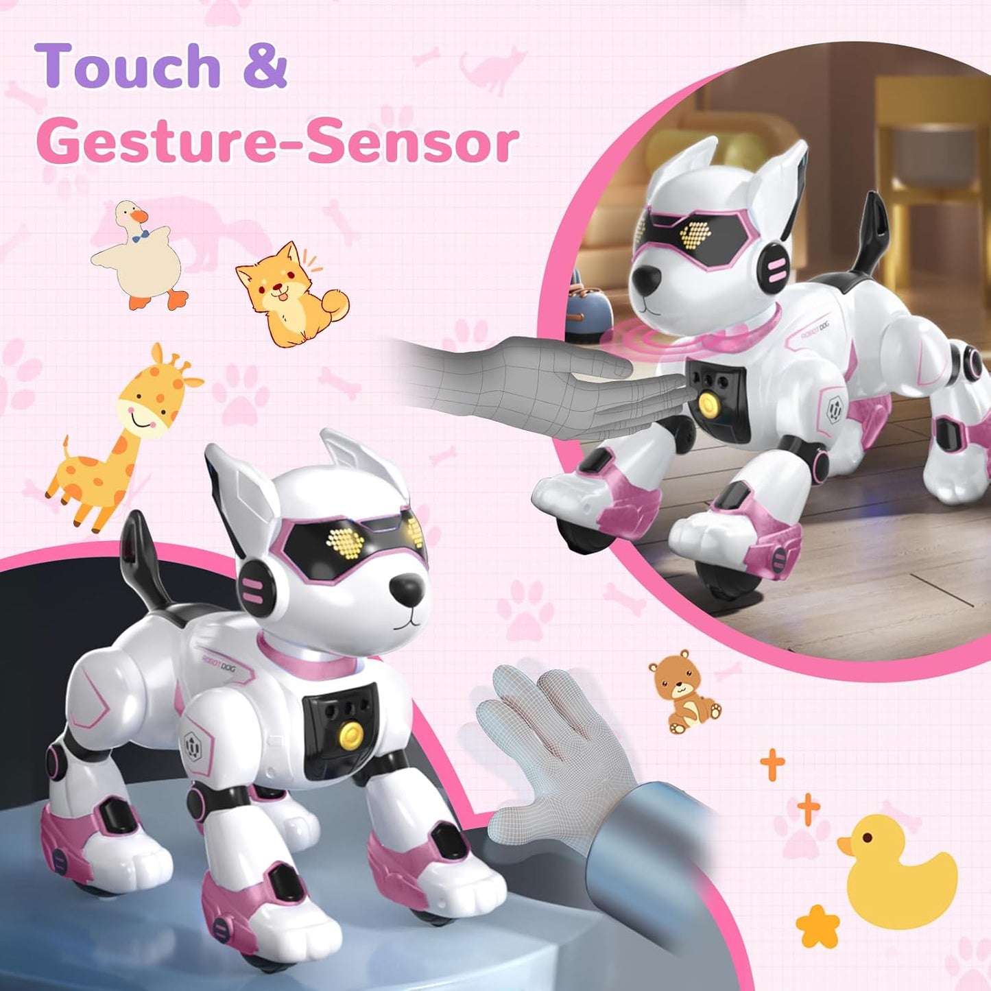 Programmierbarer Roboterhund mit Sprach- und Gestensteuerung