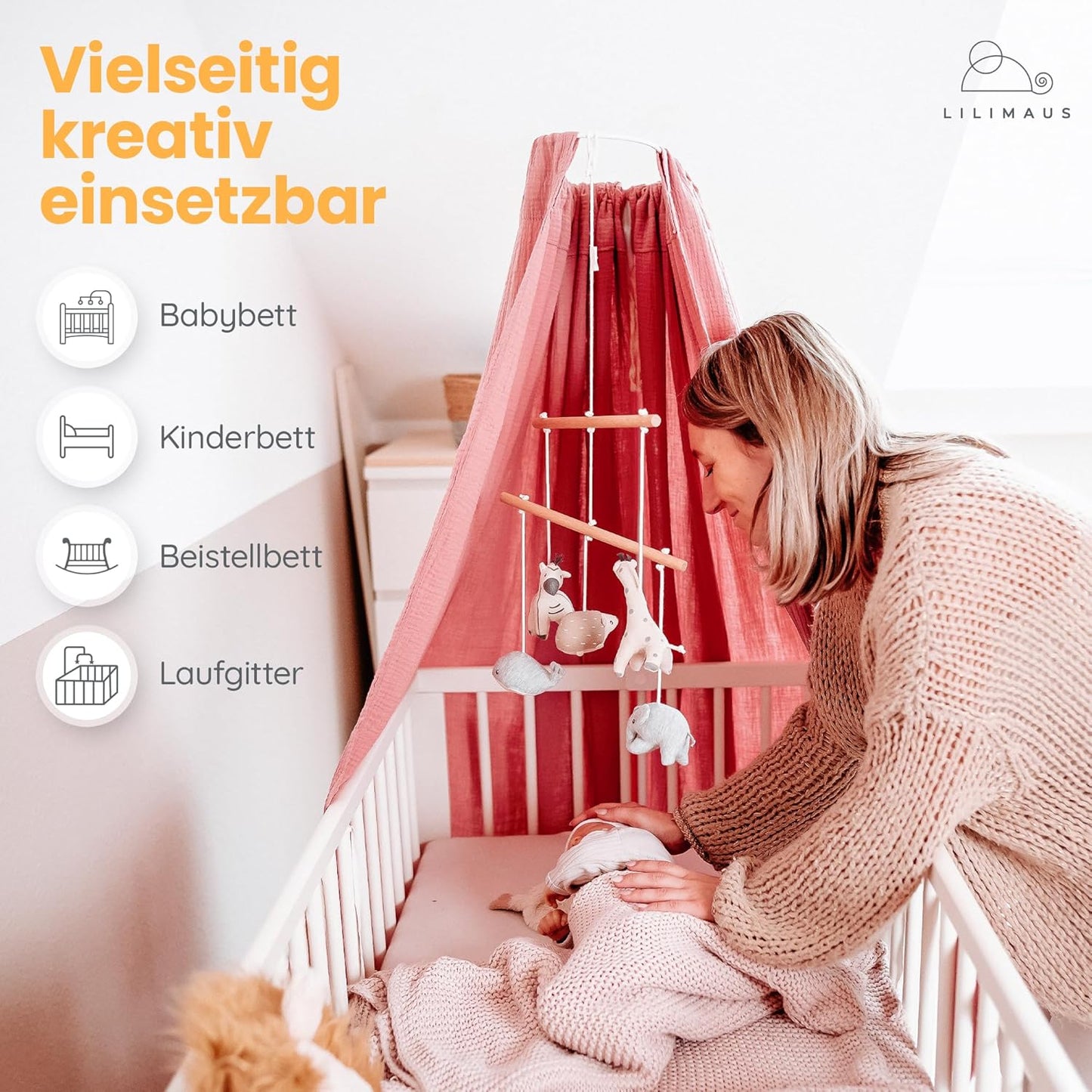 Himmelstange für Baby- und Kinderbetten