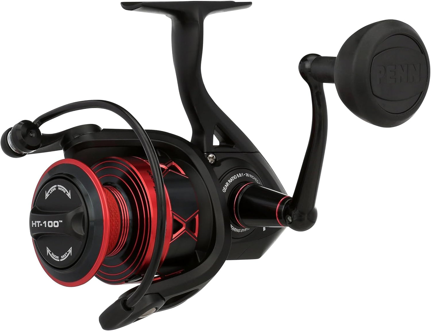 Fierce IV Salzwasser Spinnrolle, 5000, 5000 FIERCE IV 5000 Spule, schwarz / rot