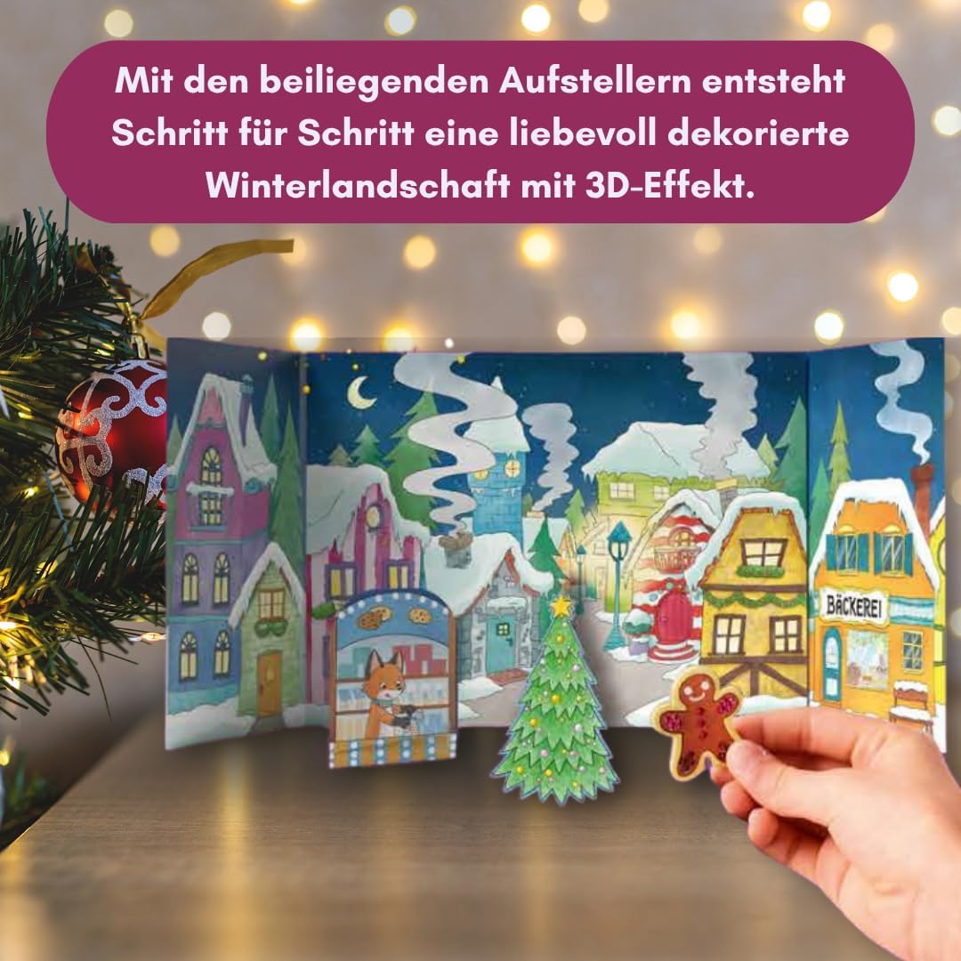 Diamond Painting Adventskalender Glitzerndes Weihnachtsdorf