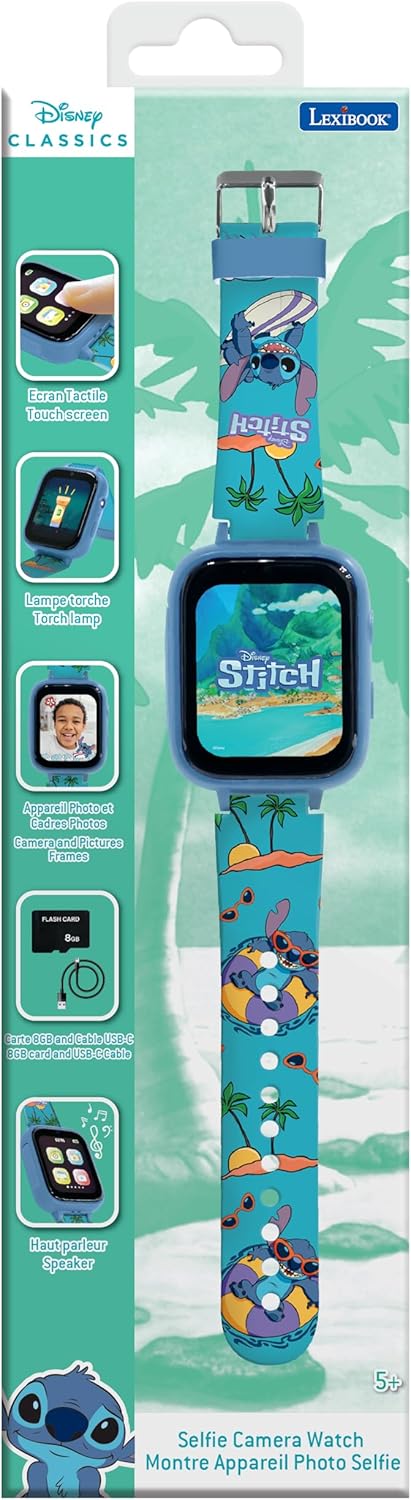 Stitch-Farbdisplay-Uhr mit Kamera, Disney Stitch