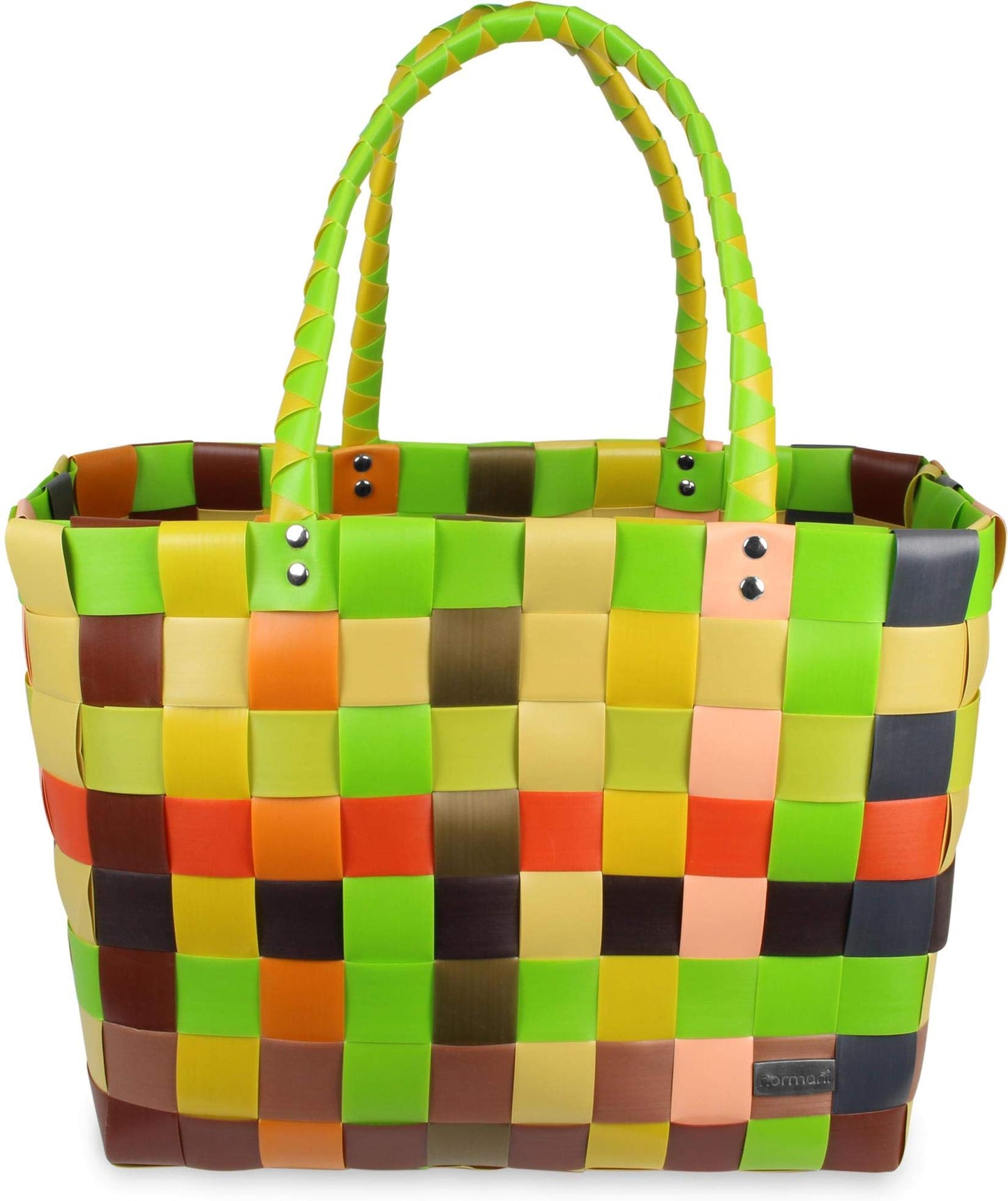 Geflochtene Einkaufstasche mit Henkeln, Classic / Sunflower Einheitsgrösse