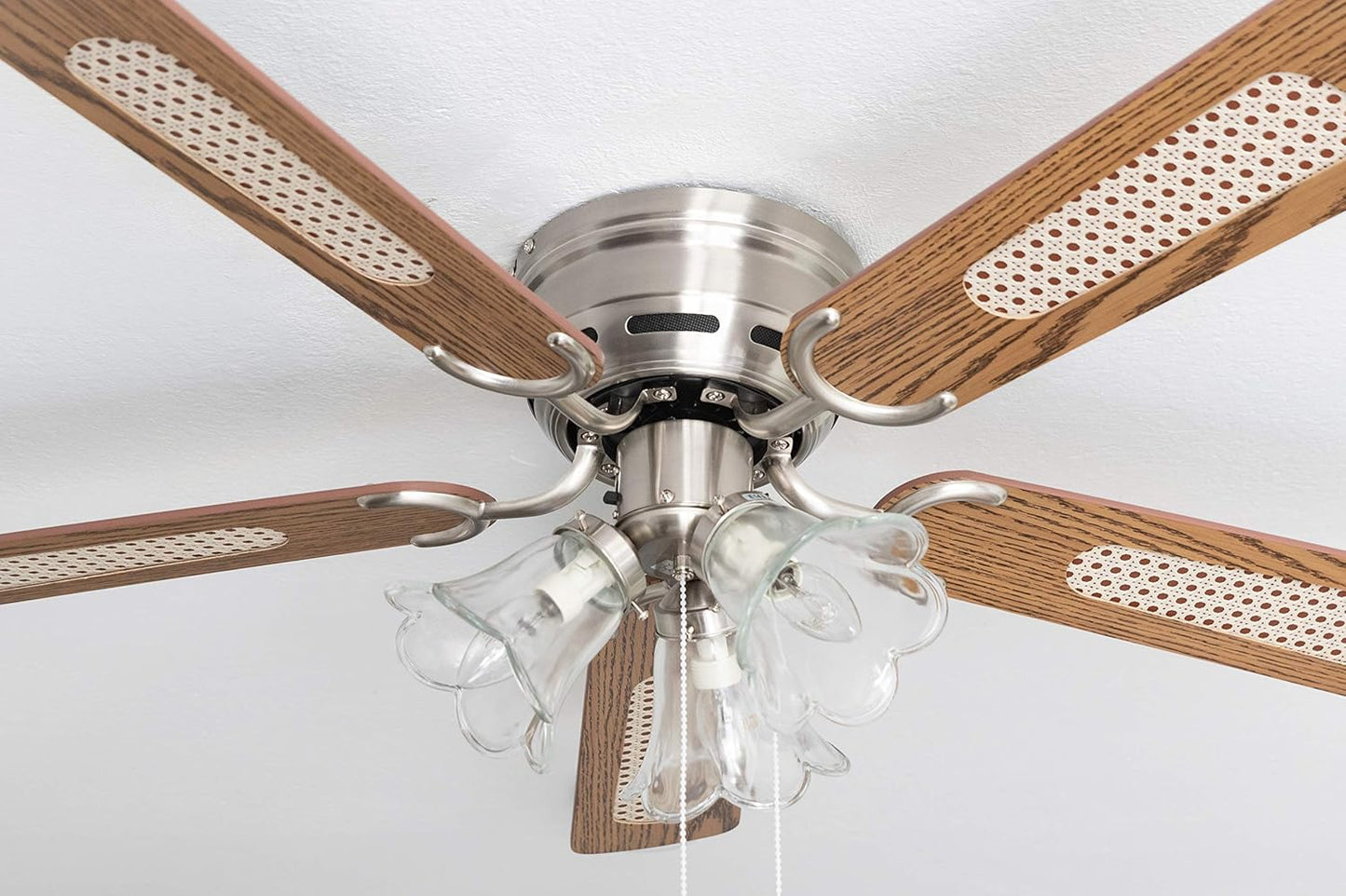 Kisa Deckenventilator mit Beleuchtung 105 cm, Eiche / Walnuss