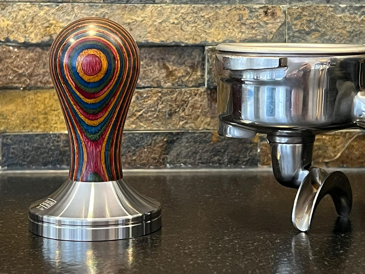 Classic colorato Tamper-Set mit Tamperablage, 51 mm, Multi Set (51 mm + Tamperablage)