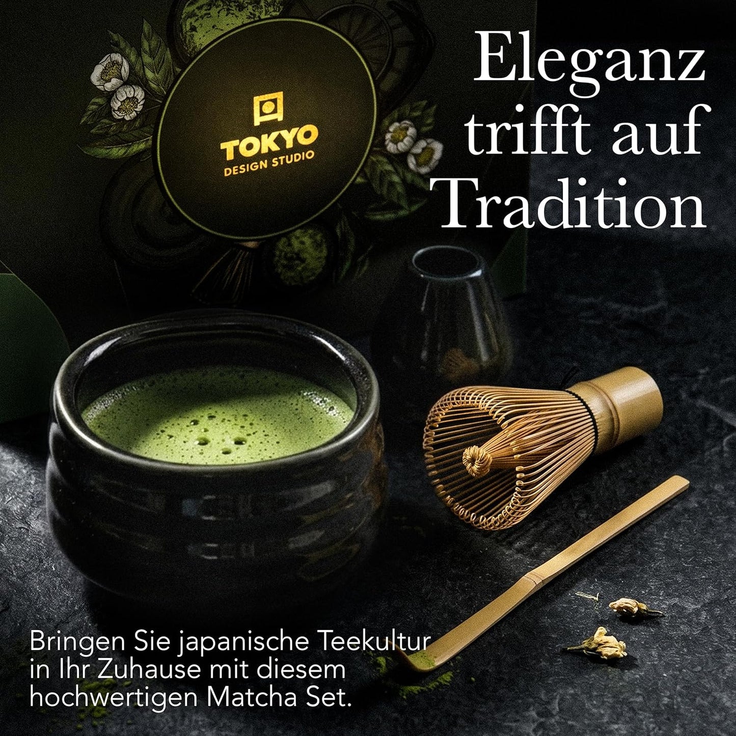 Tokyo Design Studio - Matcha Geschenkset 4-Tlg schwarz, Schwarz