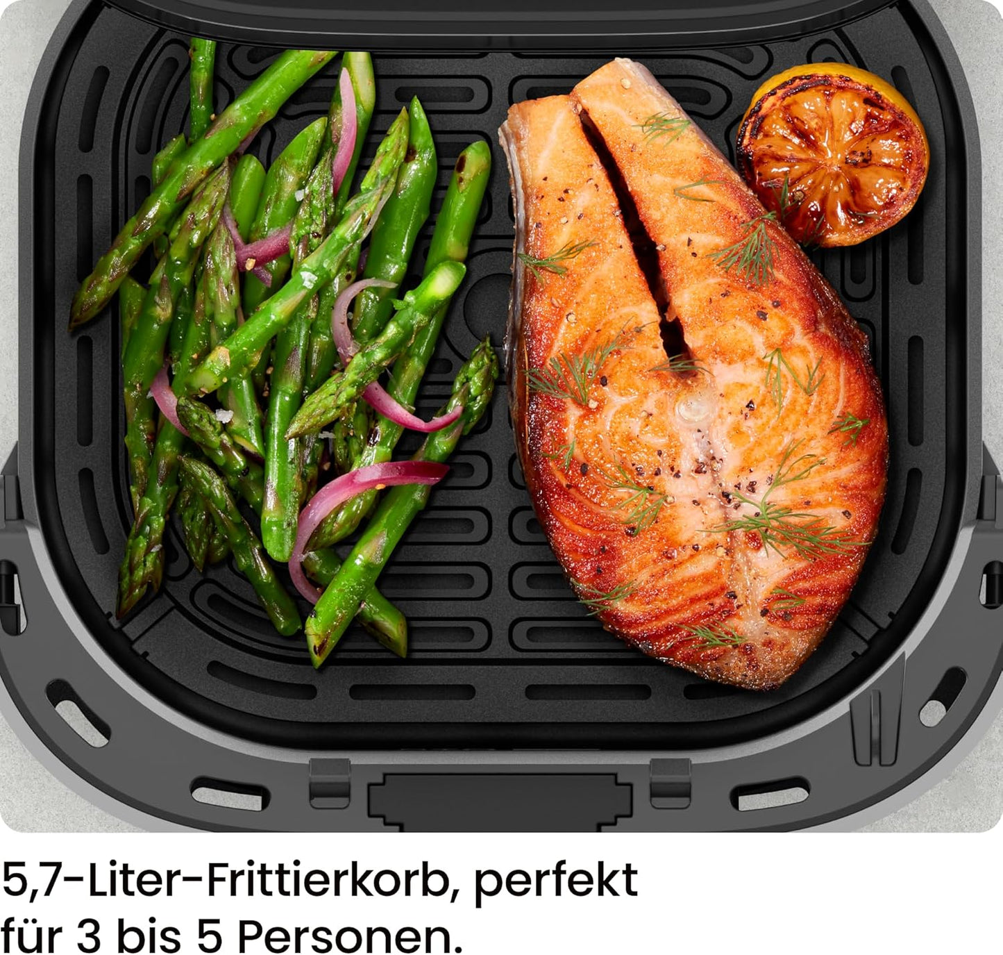 Heissluftfritteuse mit Sichtfenster, 5,7L Sichtfenster
