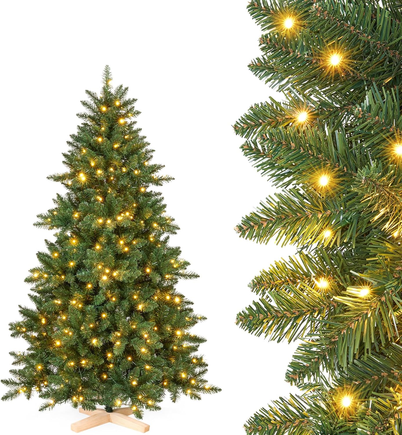 Künstlicher Weihnachtsbaum mit 240 LEDs, 150cm
