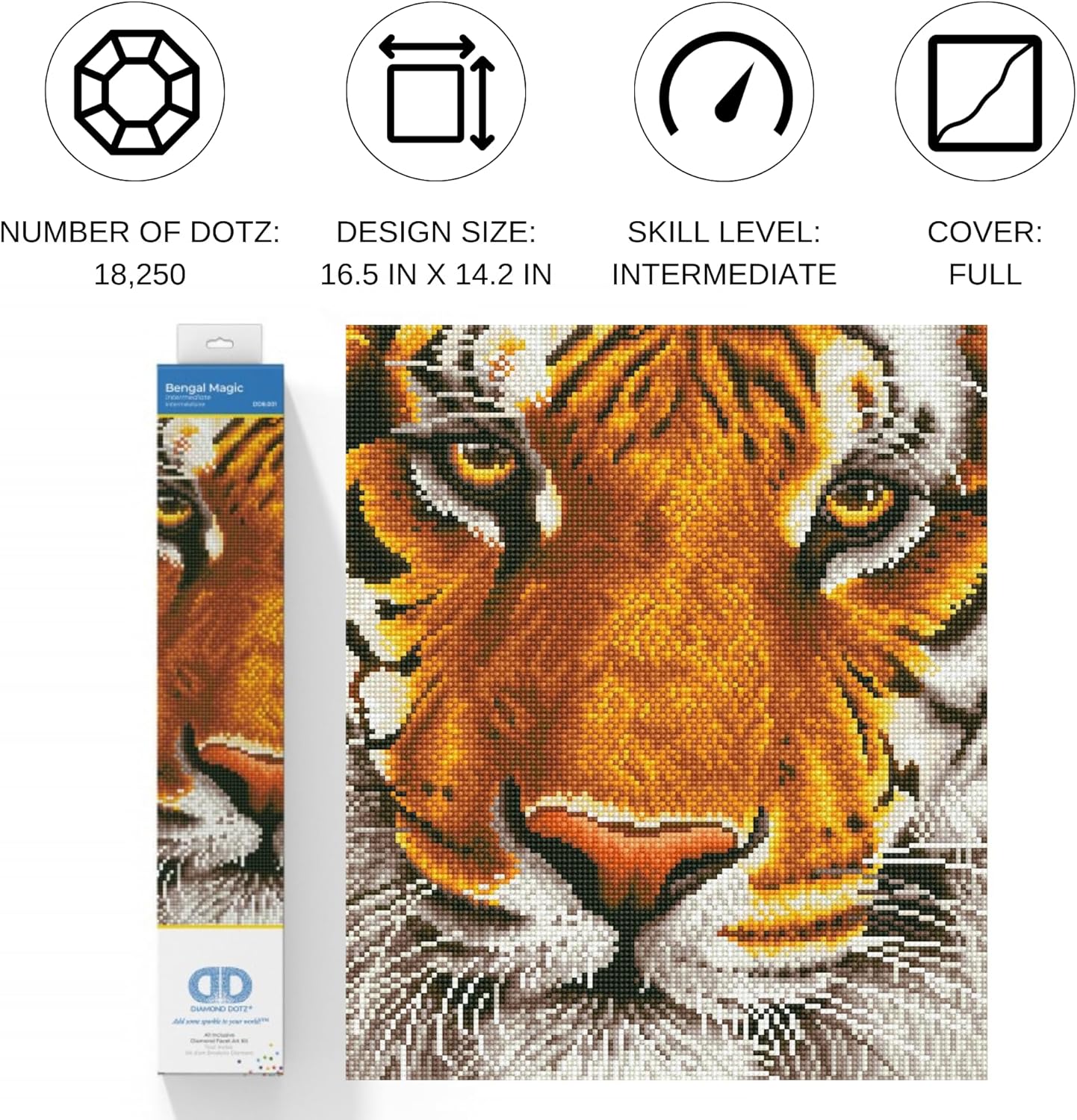Diamond Painting Set Bengal Tiger Magie, Bengal Tiger Magie