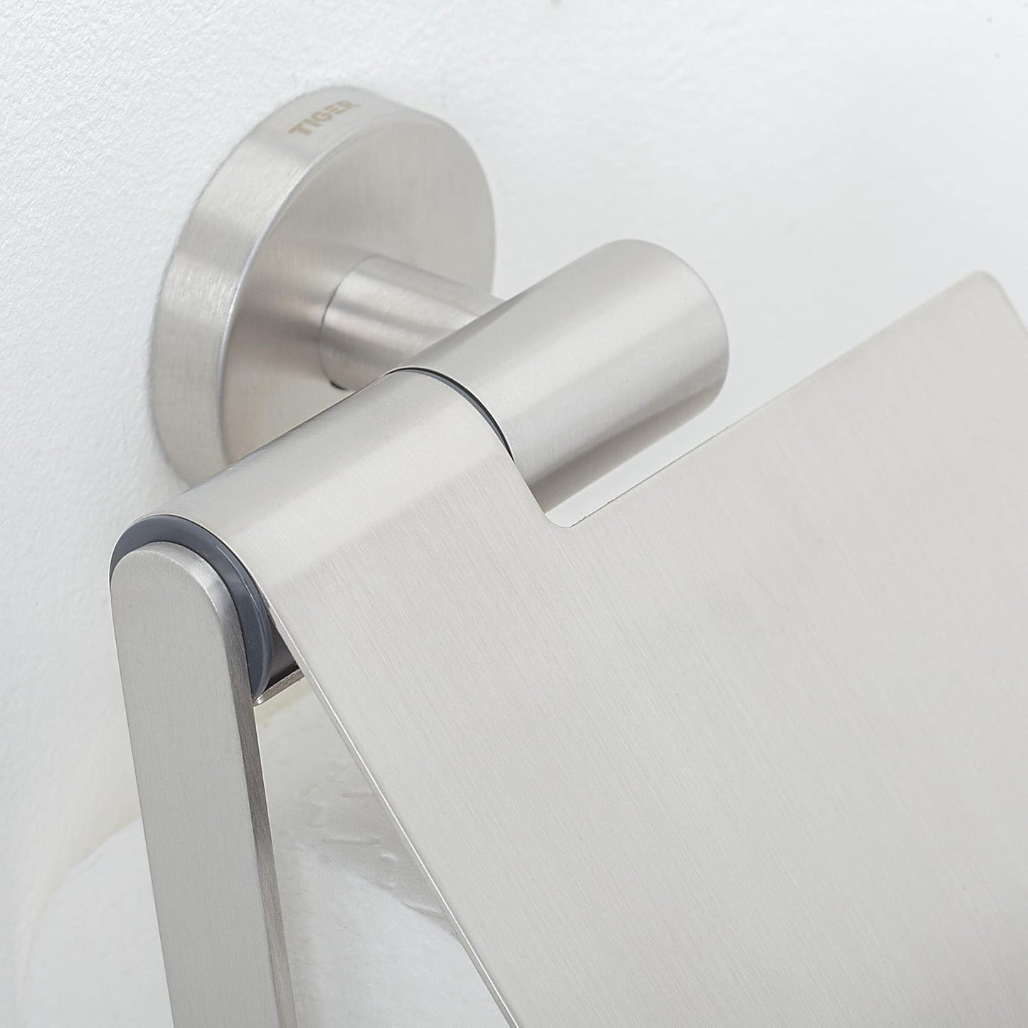 Toilettenpapierhalter Boston, Silber mit Deckel Single