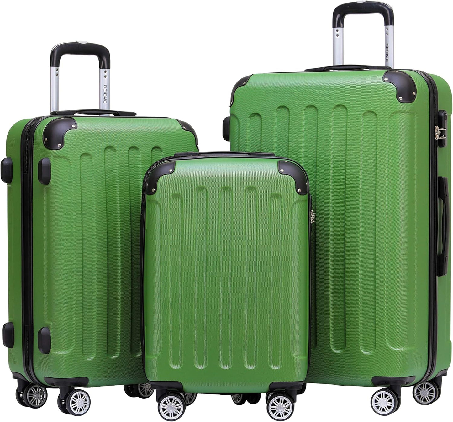 3-teiliges Hartschalenkoffer-Set, Olive-green Koffer-Set