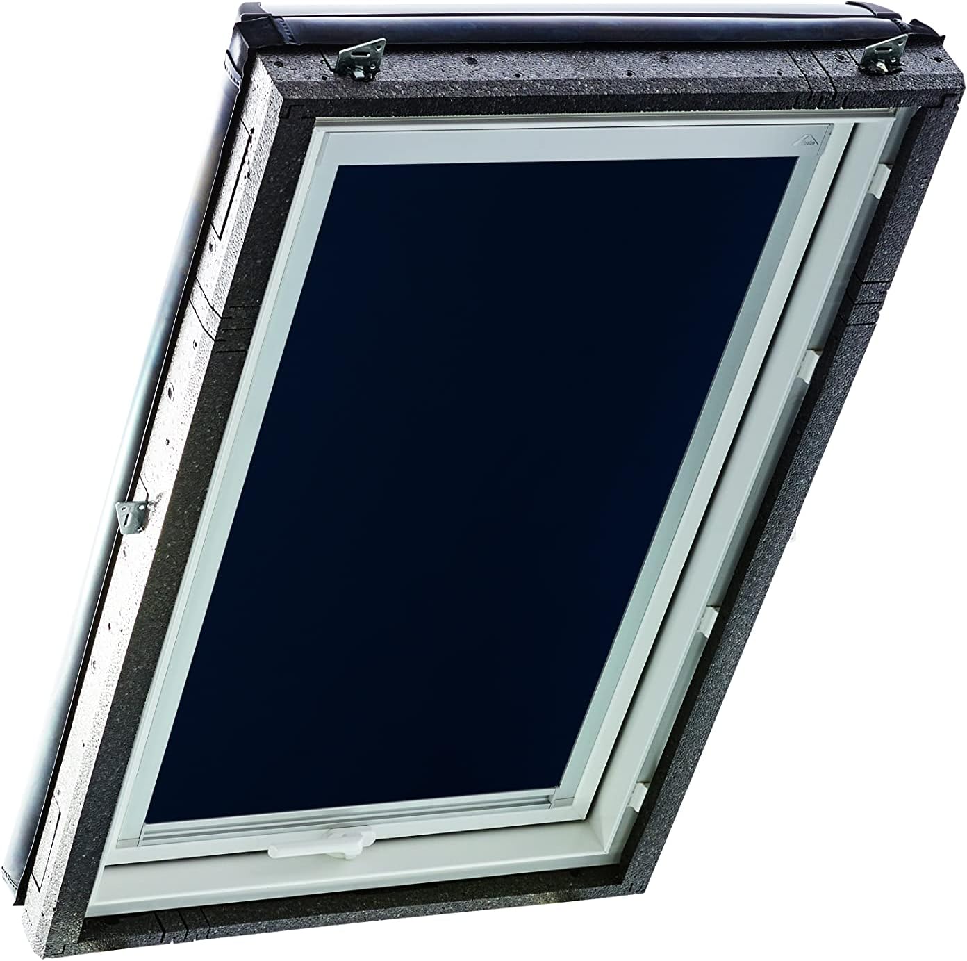 Dachfenster-Verdunkelungsrollo ZRV, Führungsschiene Silber, B51 x H126 cm, Blau