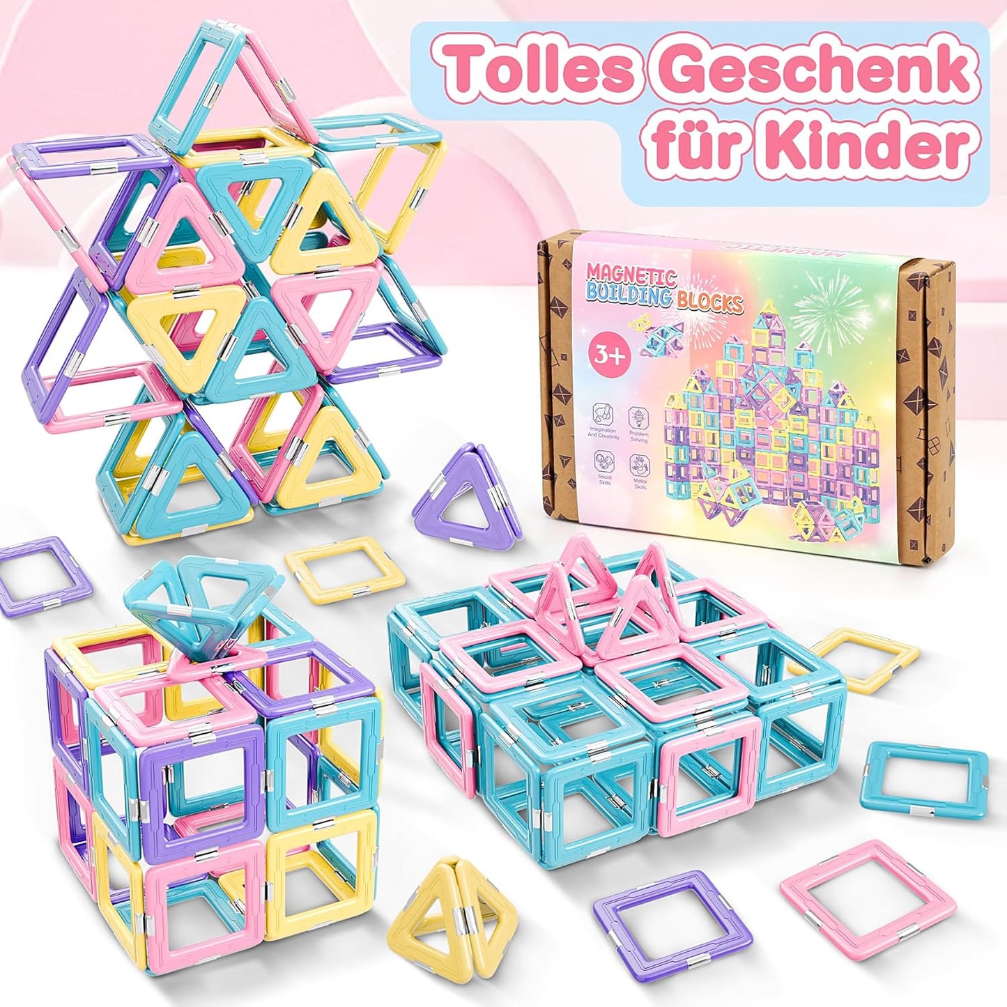Magnetische Bausteine, Pink