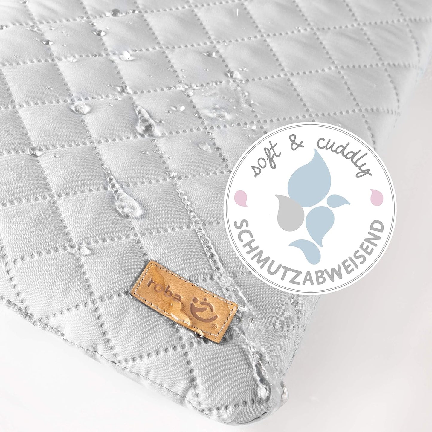 Klappbares Wandwickelregal, Weiß / Roba Style Grau