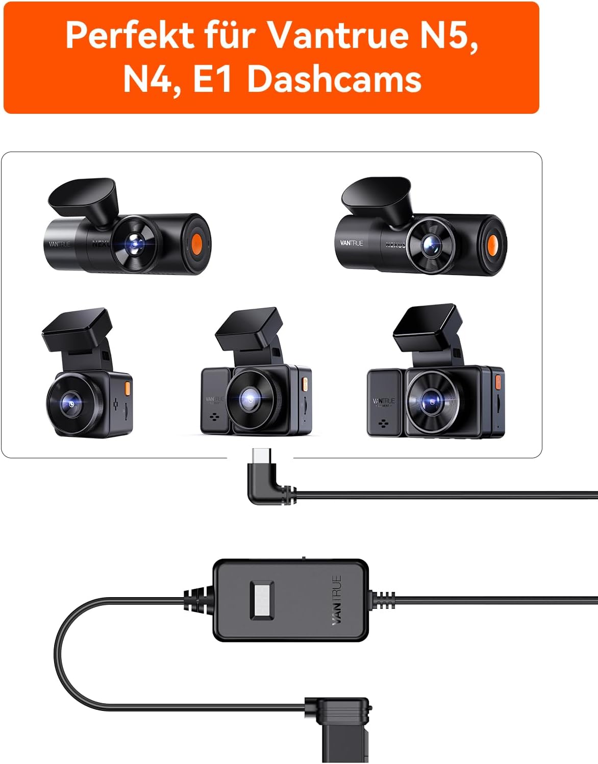 USB C OBD Hardwire für Vantrue Dashcam, modern