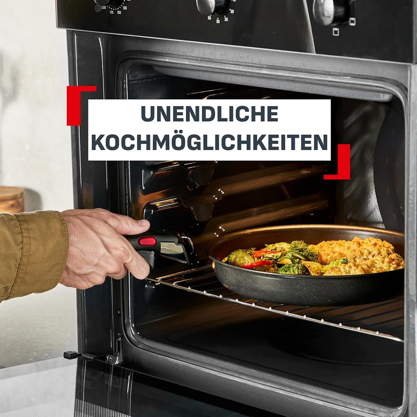 Ingenio Explore Antihaft-Pfannen-Set, Keramik "Neu" - 3-tlg. Pfannen-Set 24/28 cm + 1 Griff